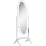 Homcom - miroir sur pied - mdf - 48x46x147cm - blanc