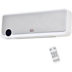 Homcom - chauffage lectrique - pp - 56x18. 5x11. 7cm - blanc argent