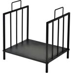 Outsunny - rack bûches - métal - 44x33x46cm - noir Outsunny - rack bûches - métal - 44x33x46cm - noir