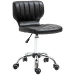 Homcom tabouret  roulettes pivotant 360 hauteur assise rglable 47 - 62 cm - revtement synthtique ...