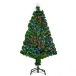 Homcom sapin de noël artificiel lumineux 120h cm fibre optique led multicolore + support pied 130 branches ... Homcom sapin de noël artificiel lumineux 120h cm fibre optique led multicolore + support pied 130 branches ...