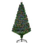 Homcom sapin de noël artificiel lumineux 150h cm fibre optique multicolore + support pied 180 branches ... Homcom sapin de noël artificiel lumineux 150h cm fibre optique multicolore + support pied 180 branches ...