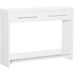 Homcom table console table dentrée bout de canapé avec étagère et 2 tiroirs style moderne - dim. 1016i ... Homcom table console table dentrée bout de canapé avec étagère et 2 tiroirs style moderne - dim. 1016i ...