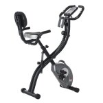 Homcom vlo dappartement magnetique pliant selle rglable dossier cran lcd multifonction bandes rsistances ...