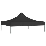 Home - 7972 toit de tente de rception - toile de tonnelle 3x3 m noir 270 g - m pour extrieur terrasse ...