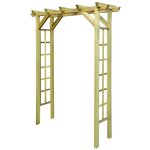 Home� arche � rosiers professionnel - arche de jardin arche d�co - 150 x 50 x 200 cm - bois impr�gn� ...