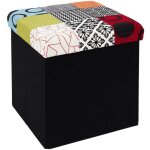 Coffre pouf pliable patchwork