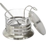 Distributeur - home deco factory - ka4772 - pot  parmesan - cuillre incluse - gris inox et transparent ...