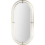 Miroir ovale en métal doré 90 x 425 x 12 cm Miroir ovale en métal doré 90 x 425 x 12 cm