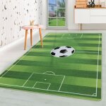 Homebyhome tapis enfant tapis motif terrain de football color verd 80x120 cm tapis chambre enfant tapis ...