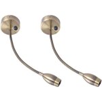 Homefire 2er r�tro lampes de lecture liseuse - 30 x 8 x 3 cm - 3000k blanc chaud - 360 � col de cygne ...