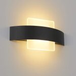 Homefire led applique murale noir - moderne 3000k blanc chaud mtal lampe murale luminaire eclairage ...