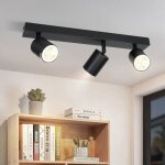 Homefire plafonnier 3 spot gu10 - moderne noir orientable 350° spot de plafond 435 cm pour salon cuisine ... Homefire plafonnier 3 spot gu10 - moderne noir orientable 350° spot de plafond 435 cm pour salon cuisine ...
