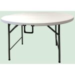 Homelux 710091 table pliante en résine ronde 120 cm hauteur 74 cm Homelux 710091 table pliante en résine ronde 120 cm hauteur 74 cm