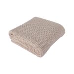 Homemania couverture baby - plaid - pour canap lit chambre - jaune en coton 90 x 90 cm