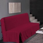 Hometrend housse de clic clac graphite - 200 x 140 cm - bordeaux