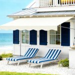 Homewell. store banne manuel r�tractable - parasol et abri pluie - r�glable en hauteur : 200 - 300 cm ...
