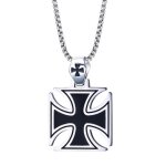 Hommes en acier inoxydable noir chevaliers templiers croix pendentif collier bijoux noir309 Hommes en acier inoxydable noir chevaliers templiers croix pendentif collier bijoux noir309