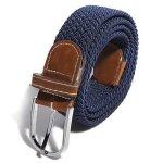 Homme cuir boucle de ceinture en toile ceinture strap ceinture elastique navy