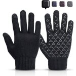 Homme gants hiver chaud tactile antiderapant gants tricots sport hiver gants vlo