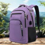 Homvra sac � dos randonn�e 18 pouces pour ordinateur portable avec port de chargement usb violet