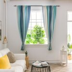 Hongya rideaux occultants moderne campagne salon bleu couleur dgrade l 140 x h 245cm 1 pice