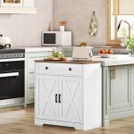 Hoobro buffet 1 tiroir armoire de cuisine avec porte meuble de rangement avec plateau �tag�re r�glable ...