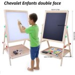 Hop 2 en 1 tableau de dessin noir blancchevalet porte - dessin double face en boisplanche  dessin pour ...