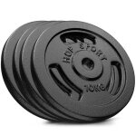 Hop - sport disques de poids en fonte 40kg ensemble de disques dhaltres set de plaques en fonte alsage ...