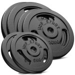 Hop - sport disques de poids en fonte 60 kg ensemble de disques dhaltres set de plaques alsage 30 / ...