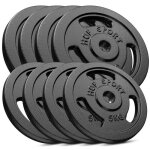 Hop - sport disques de poids en fonte 60kg ensemble de disques dhaltres set de plaques en fonte alsage ...