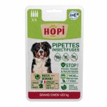 Hopi pipette anti puces chien plus de 20 kg - 4 mois de protection antiparasitaire - extraits de plantes ...