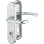 Poigne de scurit - hoppe - paris - longue plaque - cylindre profil - entraxe 92 mm