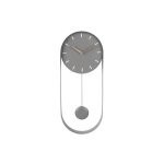Karlsson - horloge  balancier pendulum design charm - h. 50 cm - gris