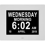 Horloge calendrier led dc8010 - 8 pouces - grande police - alarme - pour les personnes �g�es - alzheimer ...