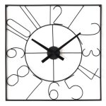 Horloge carré - métal - 60 x 60 x épaisseur 45 cm - noir Horloge carré - métal - 60 x 60 x épaisseur 45 cm - noir