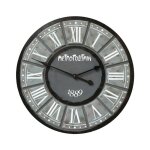 Horloge - chemin de campagne - Ø 60 cm - bois gris et noir - style industriel - décoration murale Horloge - chemin de campagne - Ø 60 cm - bois gris et noir - style industriel - décoration murale