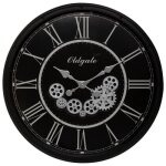 Horloge loann noir d76cm - atmosphera cr�ateur dint�rieur