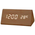 Horloge digitale bureau alarme led affichage thermom�tre usb et pile br