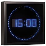 Horloge digitale murale avec 60 led - bleu Horloge digitale murale avec 60 led - bleu