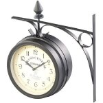 Horloge murale - st. leonhard - rtro double face - thermomtre - 12 chants d'oiseaux - vintage