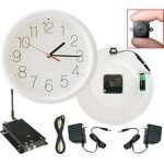 Horloge grand format murale avec camera espion couleur