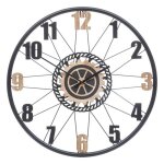 Horloge mohan en bois & m�tal d65cm - atmosphera createur dinterieur