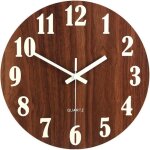 Horloge murale - 30 cm - bois silencieuse - lumineuse - d�coration moderne pour cuisine