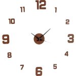 Horloge murale 3d teti � coller ? home styling collection marron