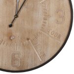Horloge murale � 60 cm bois clair dole