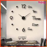 Horloge murale - akozon - art deco - 90 cm - silencieuse - acrylique & m�tal