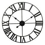 Horloge murale - balance 306874 - m�tal - noir - 60 cm de diam�tre