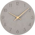 Horloge murale bois mdf silencieuse moderne 30 cm quartz grande facile � lire pour bureau �cole (gris) ...