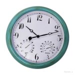 Horloge murale tanche ronde extrieure pour piscine de jardin  lextrieur bleu 38cm